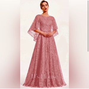 JJ House pink sequins WOMENS 26/28 With lace and sequins all over built …🫶